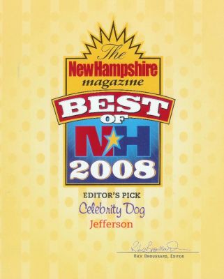 Jefferson Named Best of NH Celebrity Dog
Jefferson was recognized for his therapy dog and charity fund raising work
