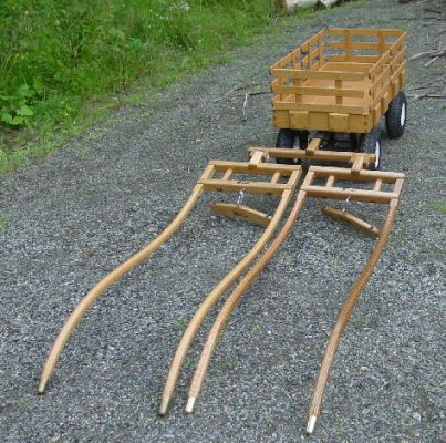 Wagon Brace Setup With Two Independent Sets Of Shafts
