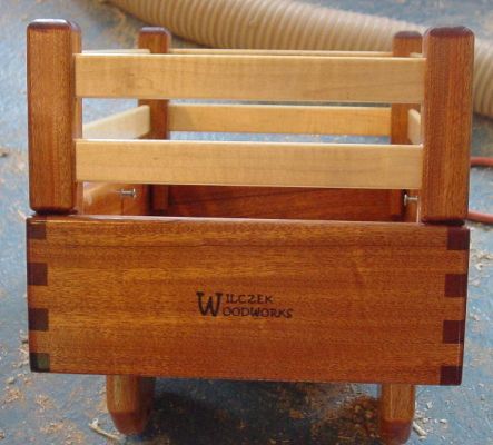 Mahogany with Maple Slats - Deluxe Competition Cart
