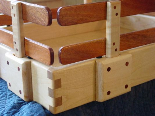 Maple with Mahogany Slats - Deluxe Mid-Size Cart
