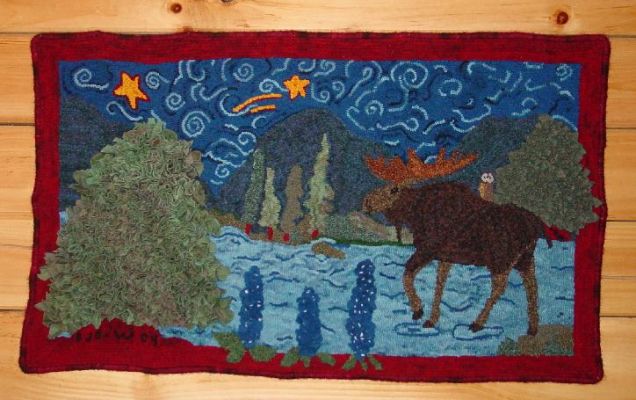 Moose Proddy Rug
