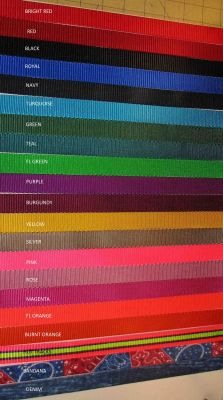 Available Harness Colors
We normally stock Red, Blue (Royal), Green, Purple and Black.
Click on picture twice to enlarge for a better view.
