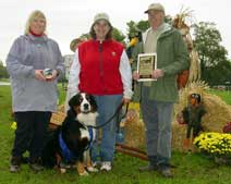 Mac & Barbie being awarded BMDCA Draft Dog Title