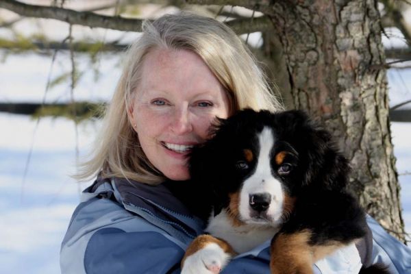 Jan Gasper and Gordie 9 Weeks Old.
