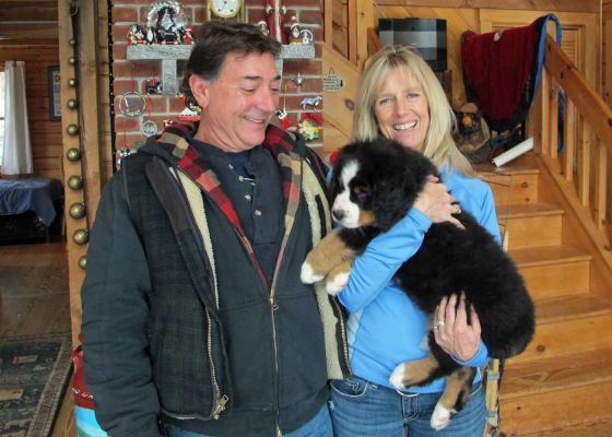 Jackson Goes To His New Home
Bridgette and Rich Cammarata take Jackson home for the long New Year's weekend.  He is a handful at 18.60 pounds.
