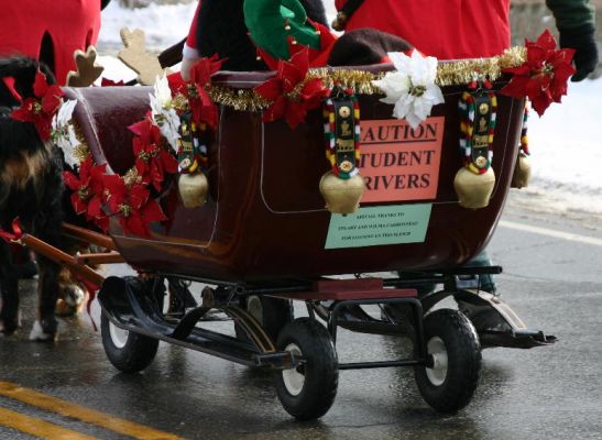 Back of Sleigh
We owe a special thanks to Stuart and Wilma Carbonneau who loaned us the sleigh for the parade!
