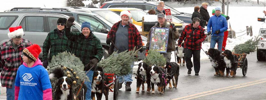 Littleton Christmas Parade 2104
Barbie with Laukie, Buffy, Dan, Moriah, Bill with Ripley and Balsam, Cory, Lynn with Bentley and Molly.
Photo by Lloyd Jones.
