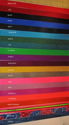 Available Harness Colors
We normally stock Red, Blue (Royal), Green, Purple and Black.
Click on picture twice to enlarge for a better view.
