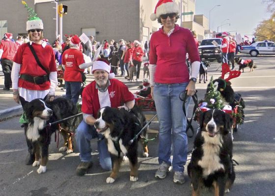 Raleigh Parade - Churchill Djang, Rosebud Moriarty & Idaho Jonas
Wendy Djang and Churchill on the left. 
John Moriarty and Rosebud in the middle.
Eden Jonas and Idaho on the right.  

